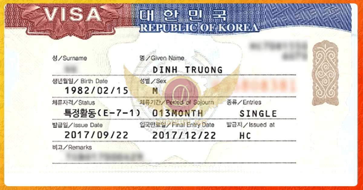 Visa Hàn Quốc dành cho người lao động
