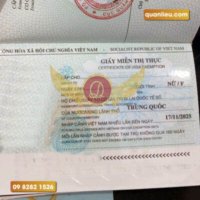 miễn thị thực với người nước ngoài