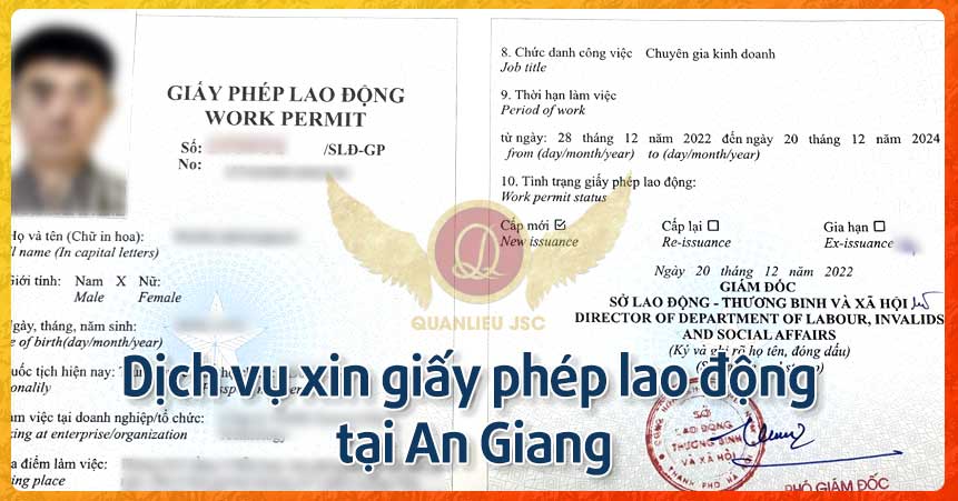 Dịch vụ xin giấy phép lao động tại An Giang