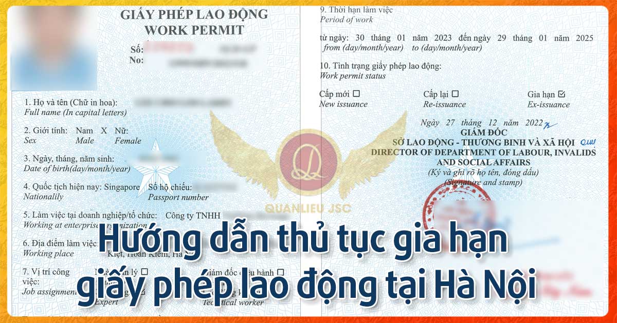 Hướng dẫn thủ tục gia hạn giấy phép lao động tại Hà Nội