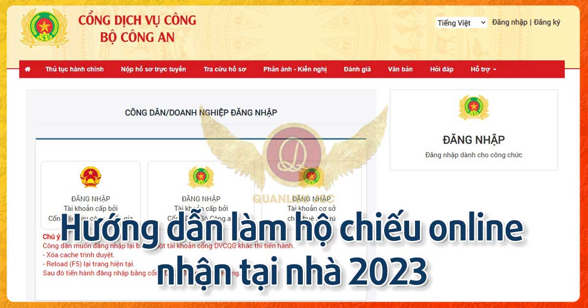 Huong Dan Lam Ho Chieu Online Nhan Tai Nha